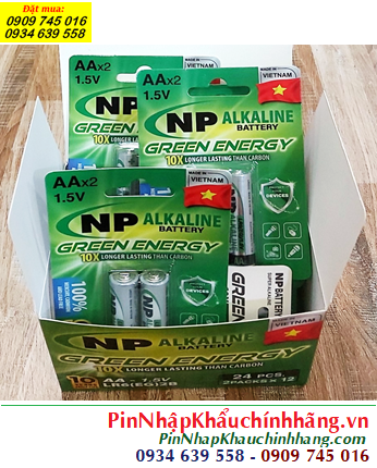 COMBO 01hộp 12vỉ=24viên Pin AA 1.5v alkaline LR6EG(2B) Green Energy _Giá chỉ 240.000/hộp